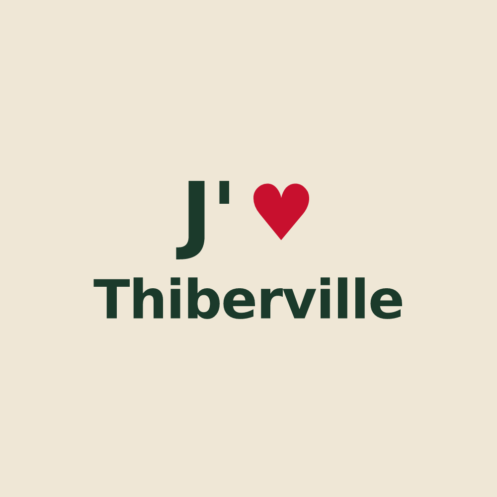 Tote bag personnalisé Thiberville — design J'aime Thiberville