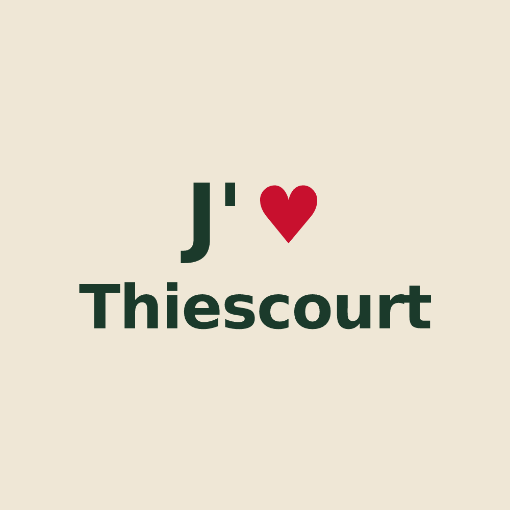 Tote bag personnalisé Thiescourt — design J'aime Thiescourt