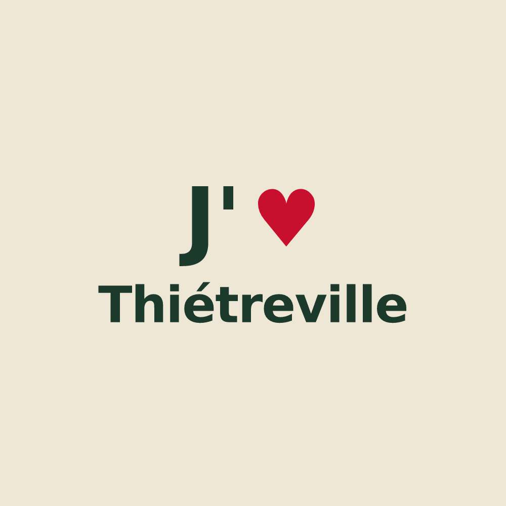 Tote bag personnalisé Thiétreville — design J'aime Thiétreville