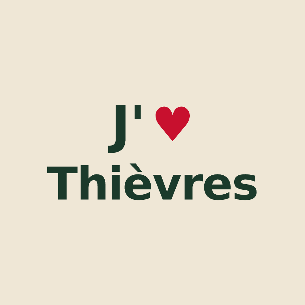 Tote bag personnalisé Thièvres — design J'aime Thièvres