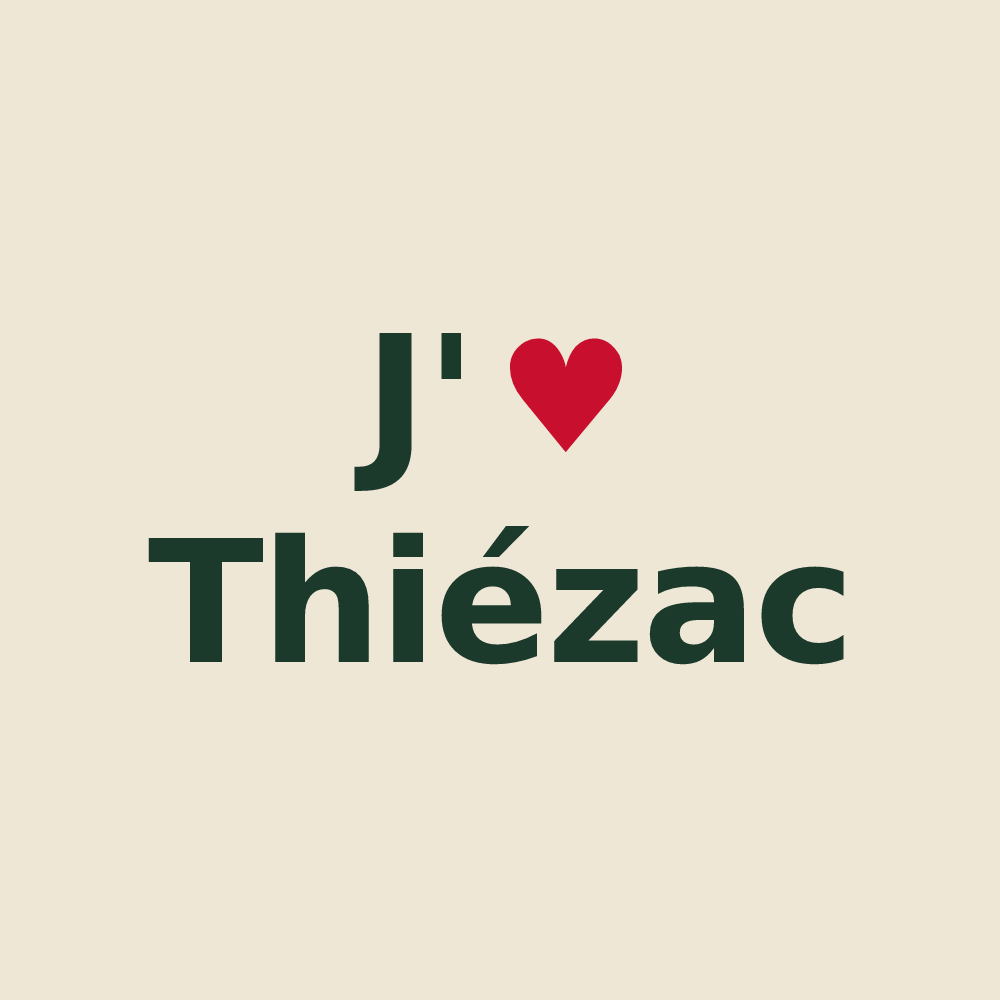 Tote bag personnalisé Thiézac — design J'aime Thiézac