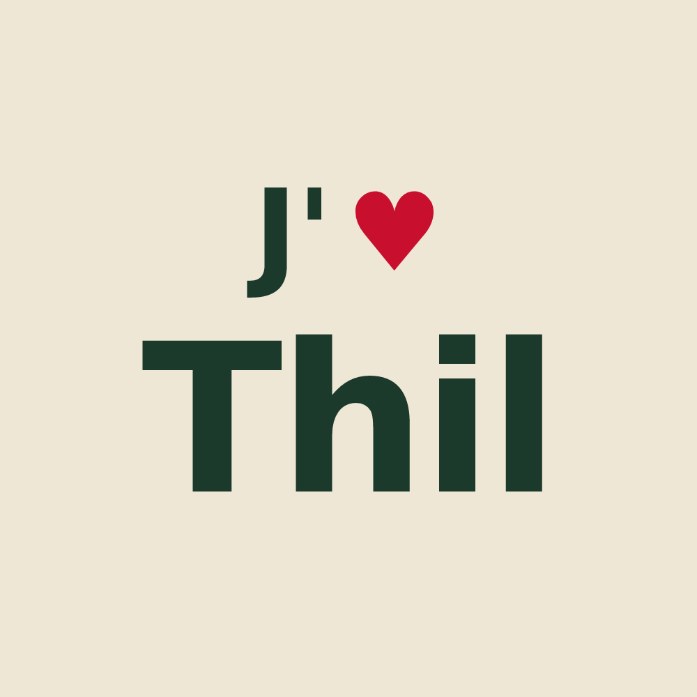 Tote bag personnalisé Thil — design J'aime Thil