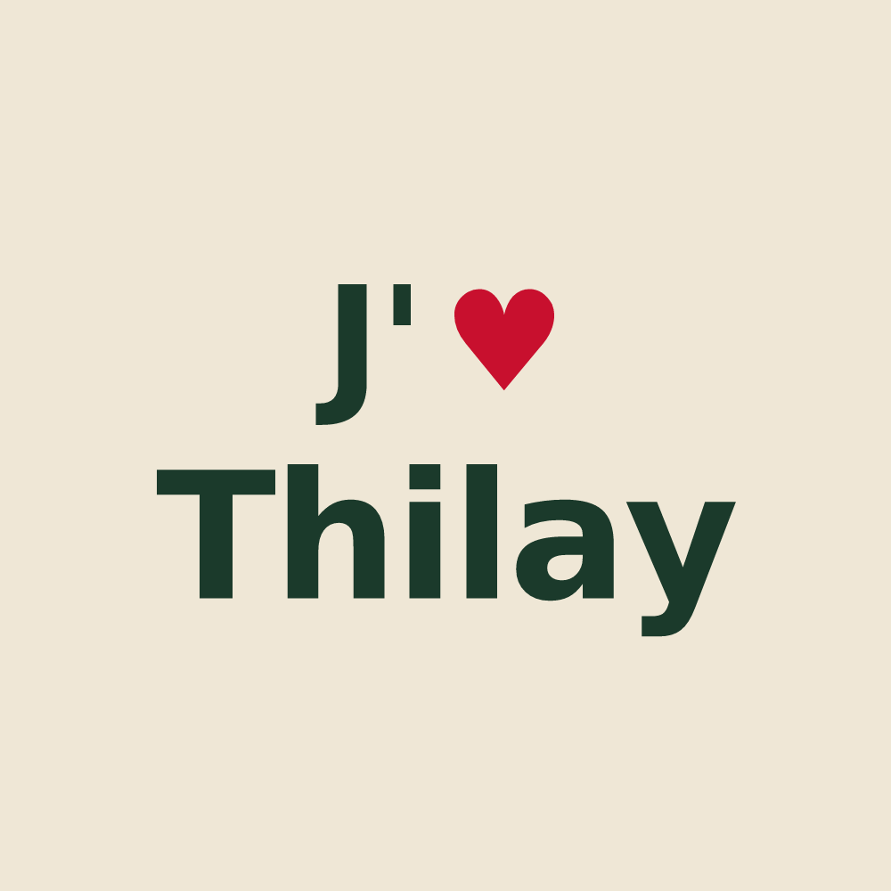 Tote bag personnalisé Thilay — design J'aime Thilay