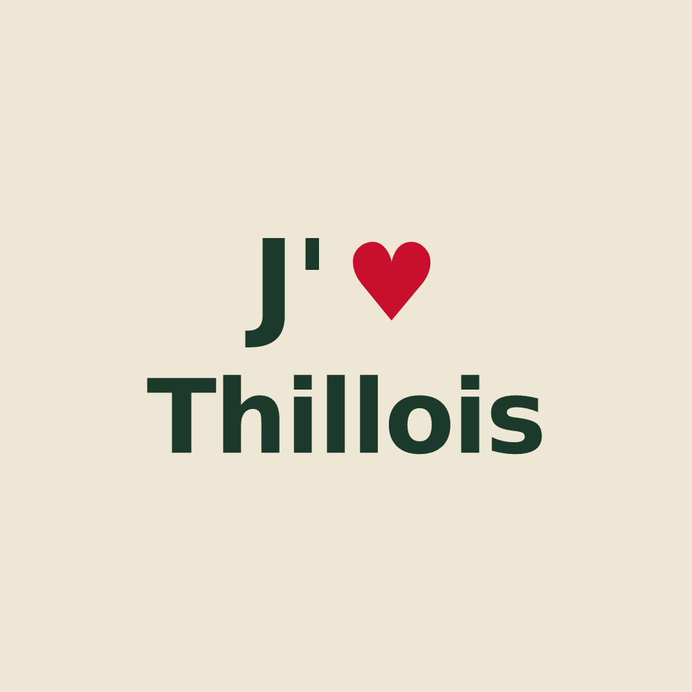 Tote bag personnalisé Thillois — design J'aime Thillois