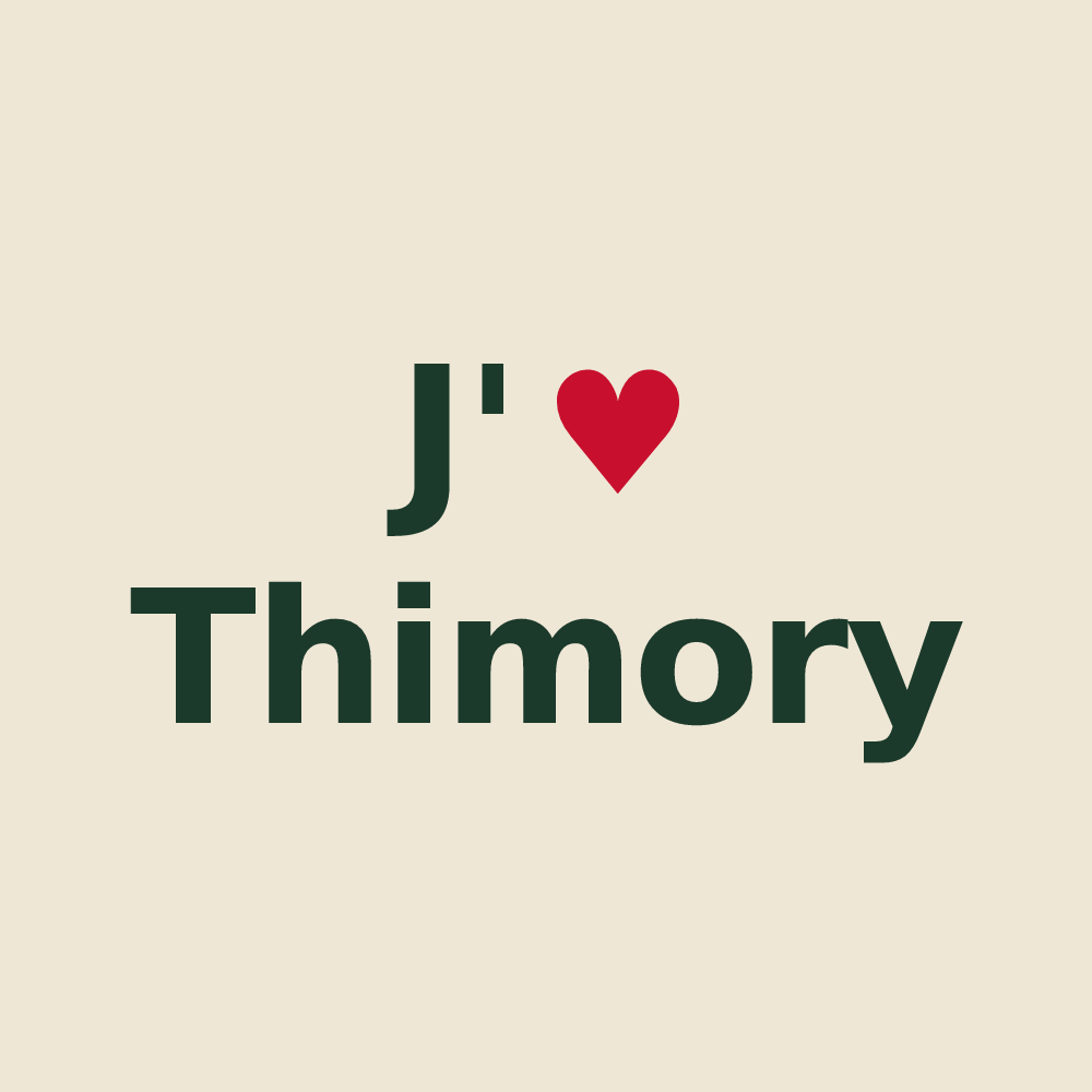 Tote bag personnalisé Thimory — design J'aime Thimory