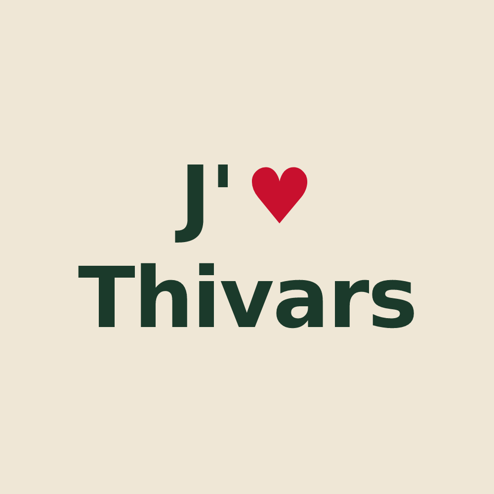Tote bag personnalisé Thivars — design J'aime Thivars