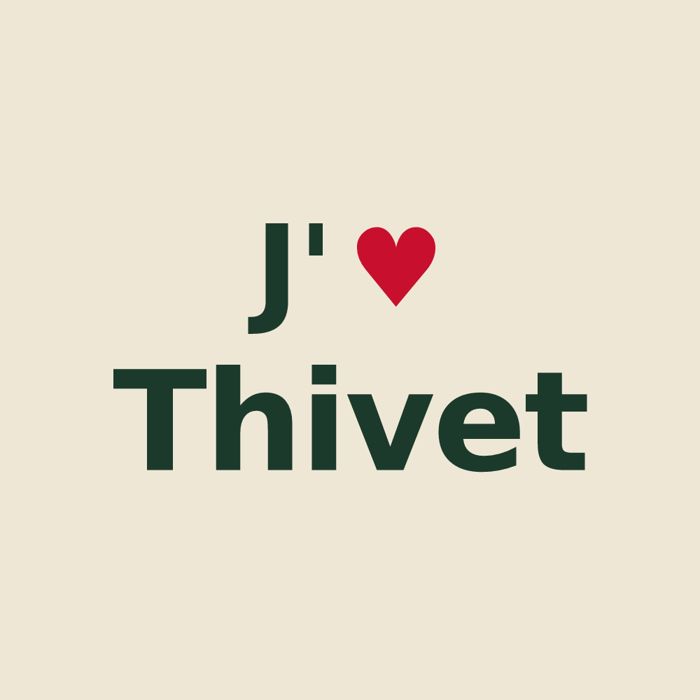 Tote bag personnalisé Thivet — design J'aime Thivet
