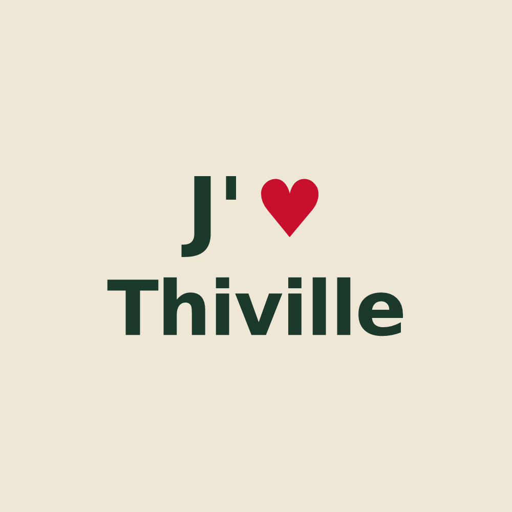 Tote bag personnalisé Thiville — design J'aime Thiville