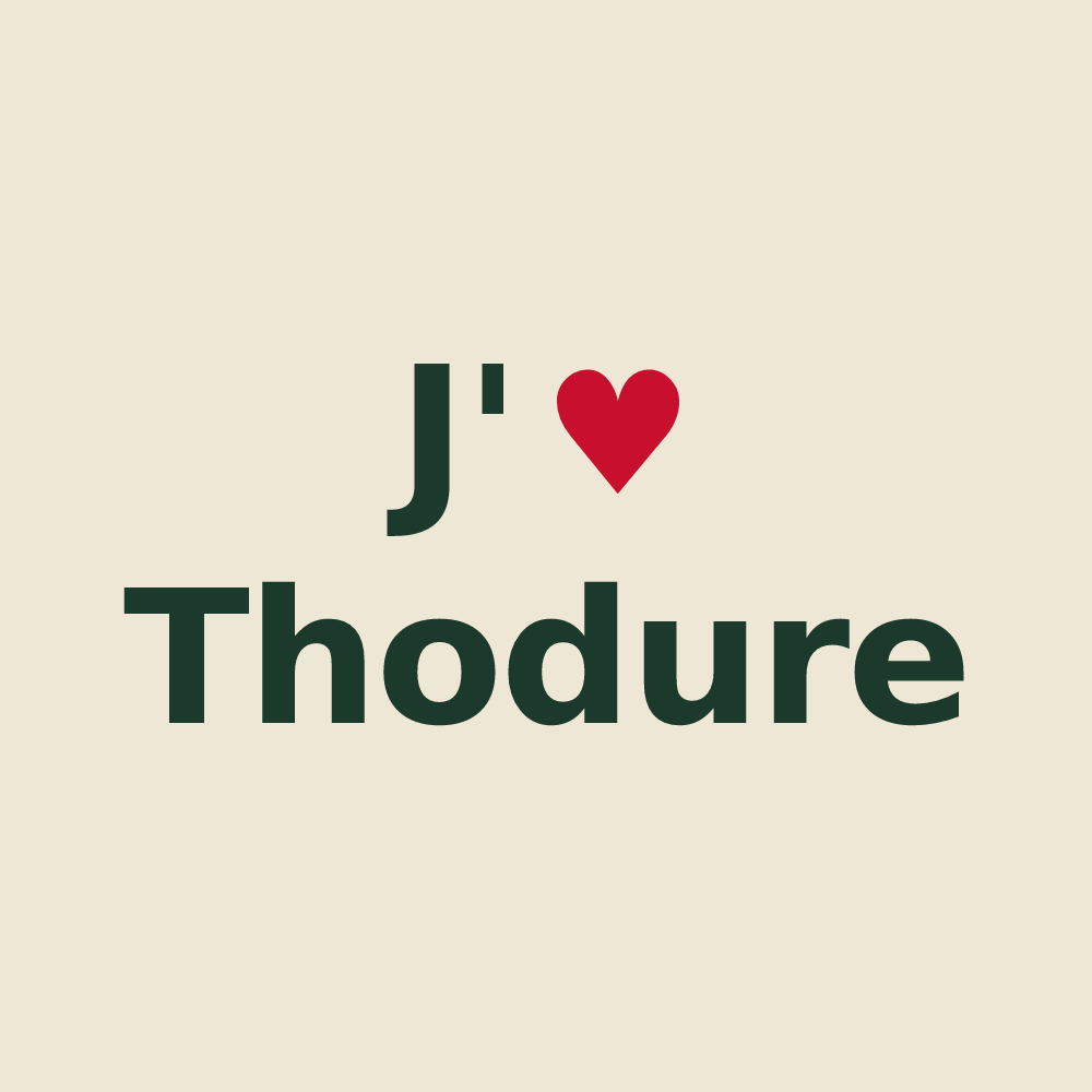 Tote bag personnalisé Thodure — design J'aime Thodure