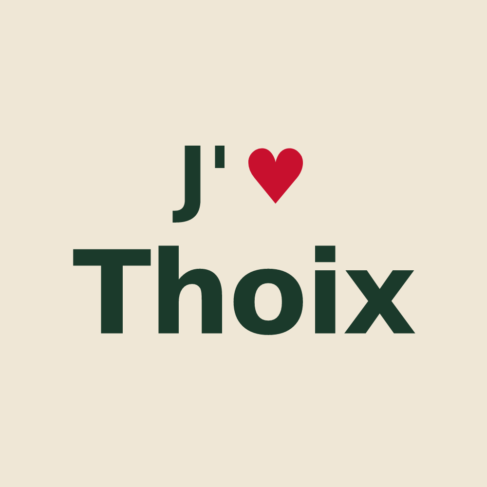 Tote bag personnalisé Thoix — design J'aime Thoix