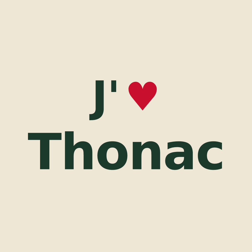 Tote bag personnalisé Thonac — design J'aime Thonac