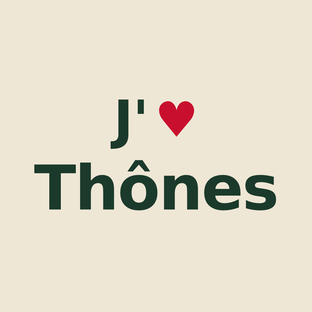 Tote bag personnalisé Thônes — design J'aime Thônes