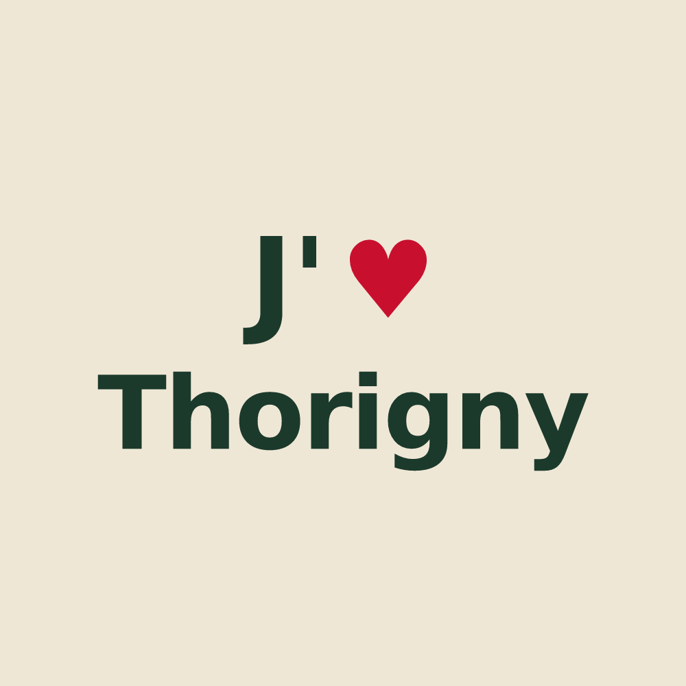 Tote bag personnalisé Thorigny — design J'aime Thorigny