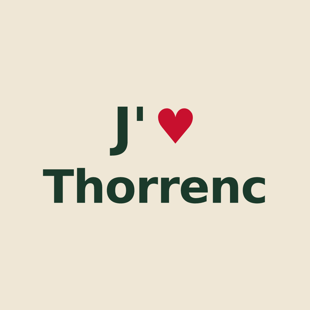 Tote bag personnalisé Thorrenc — design J'aime Thorrenc