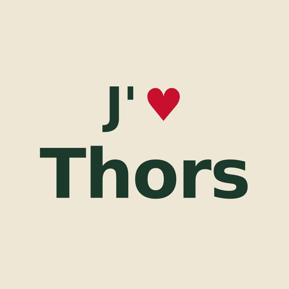 Tote bag personnalisé Thors — design J'aime Thors