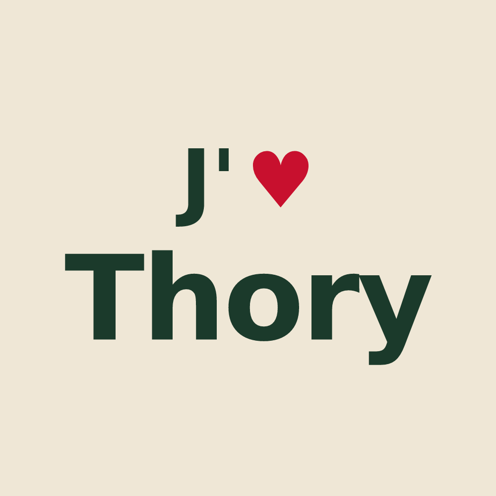 Tote bag personnalisé Thory — design J'aime Thory