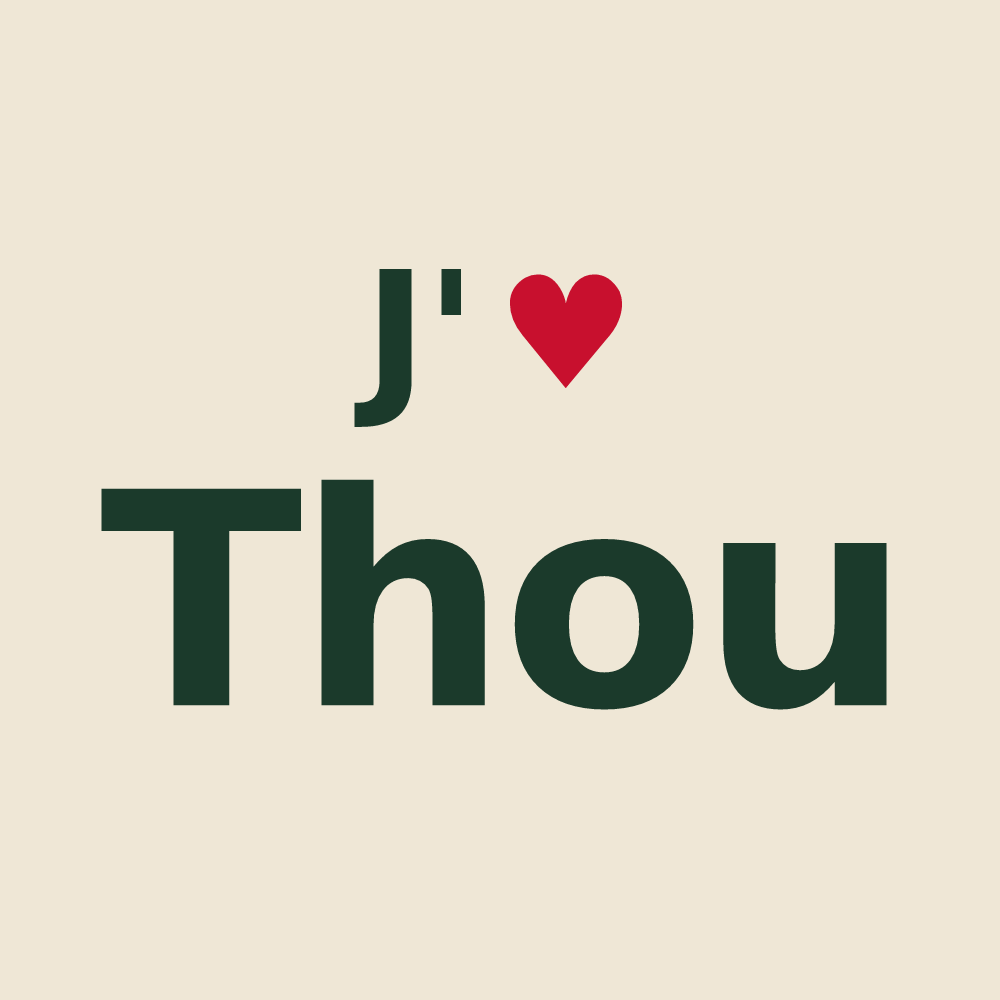 Tote bag personnalisé Thou — design J'aime Thou