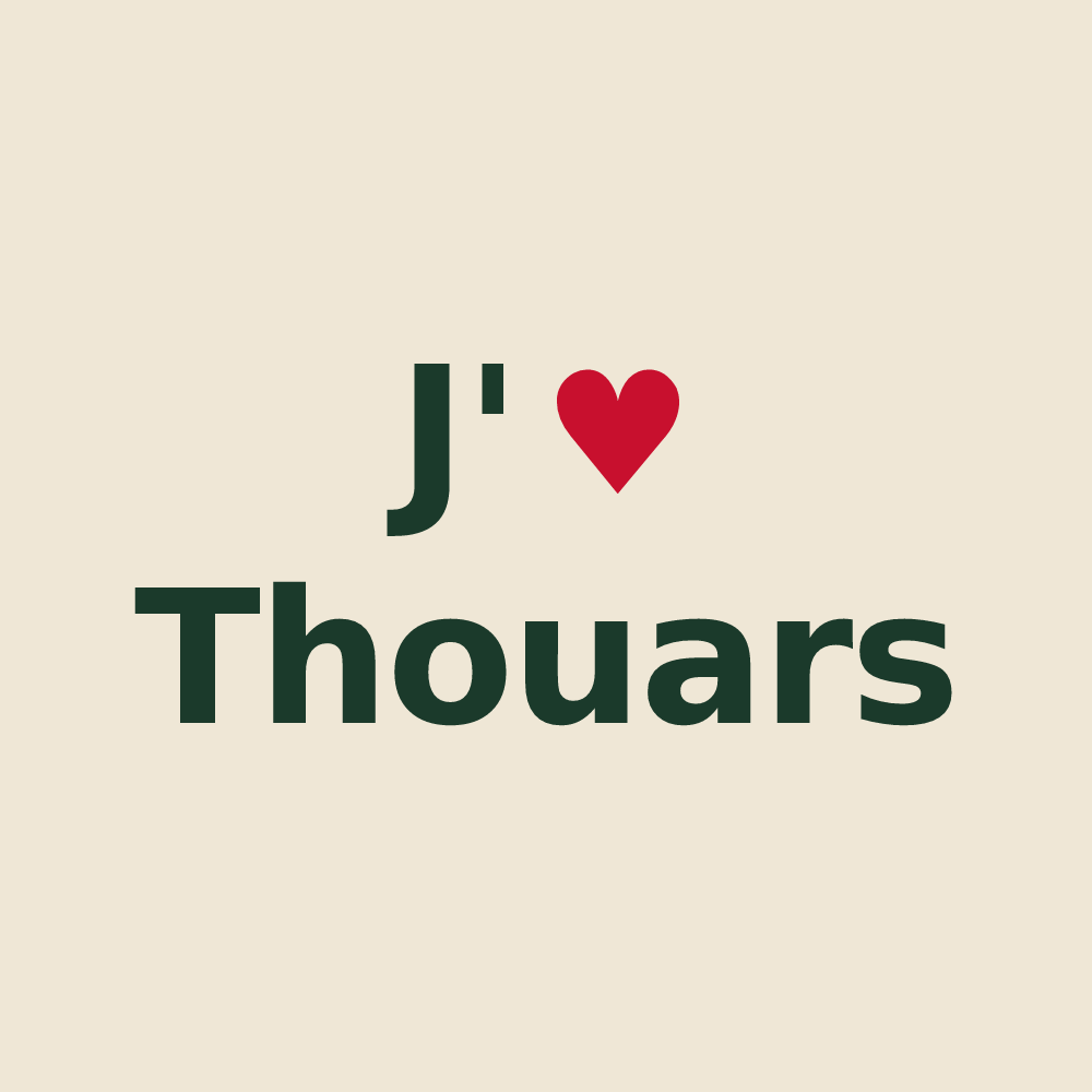Tote bag personnalisé Thouars — design J'aime Thouars