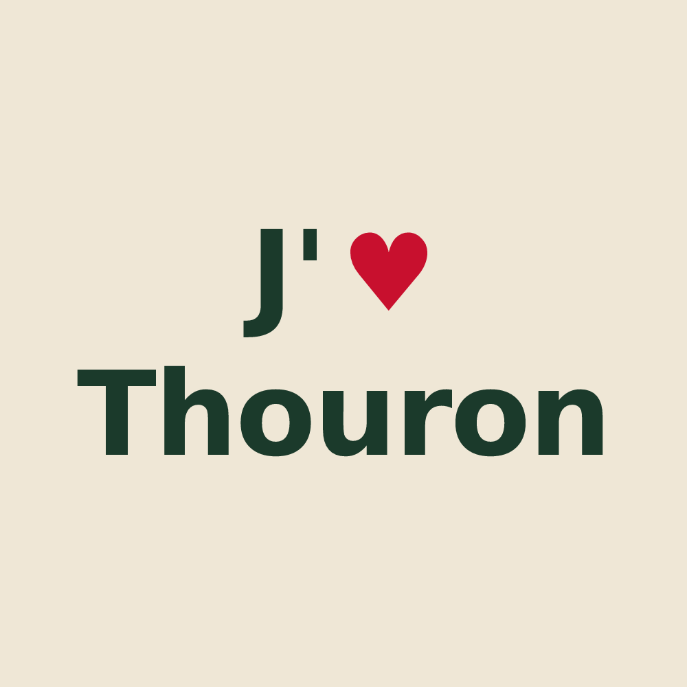 Tote bag personnalisé Thouron — design J'aime Thouron