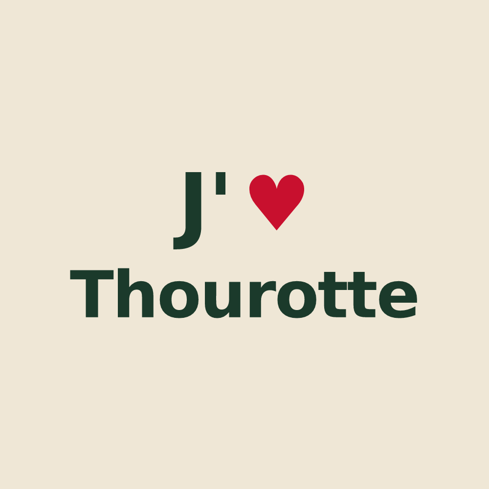 Tote bag personnalisé Thourotte — design J'aime Thourotte