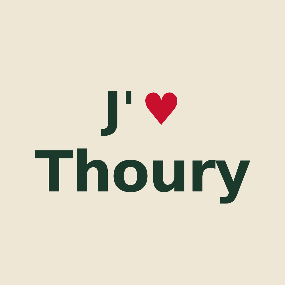 Tote bag personnalisé Thoury — design J'aime Thoury