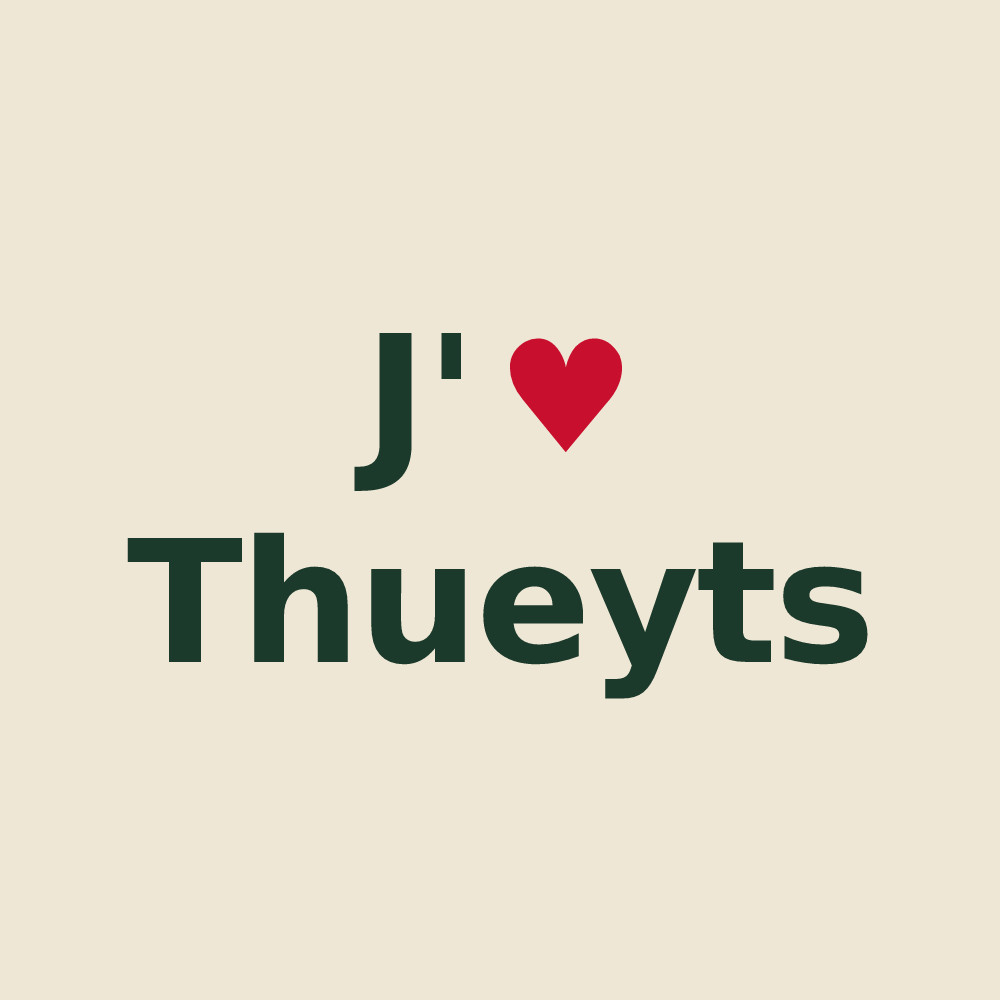 Tote bag personnalisé Thueyts — design J'aime Thueyts