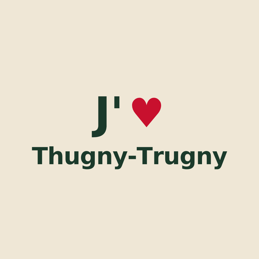 Tote bag personnalisé Thugny-Trugny — design J'aime Thugny-Trugny