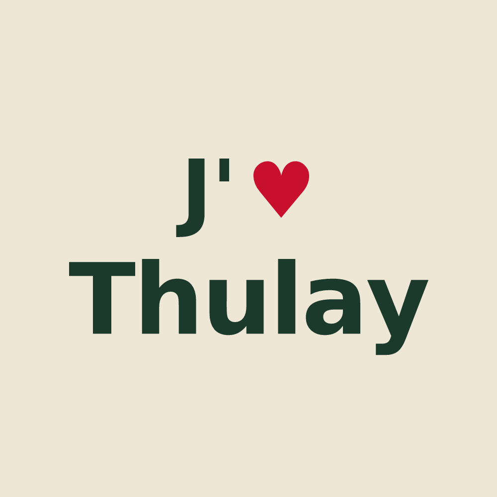 Tote bag personnalisé Thulay — design J'aime Thulay