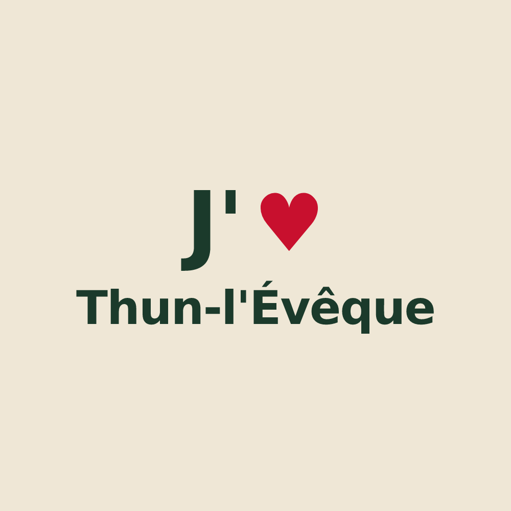Tote bag personnalisé Thun-l'Évêque — design J'aime Thun-l'Évêque