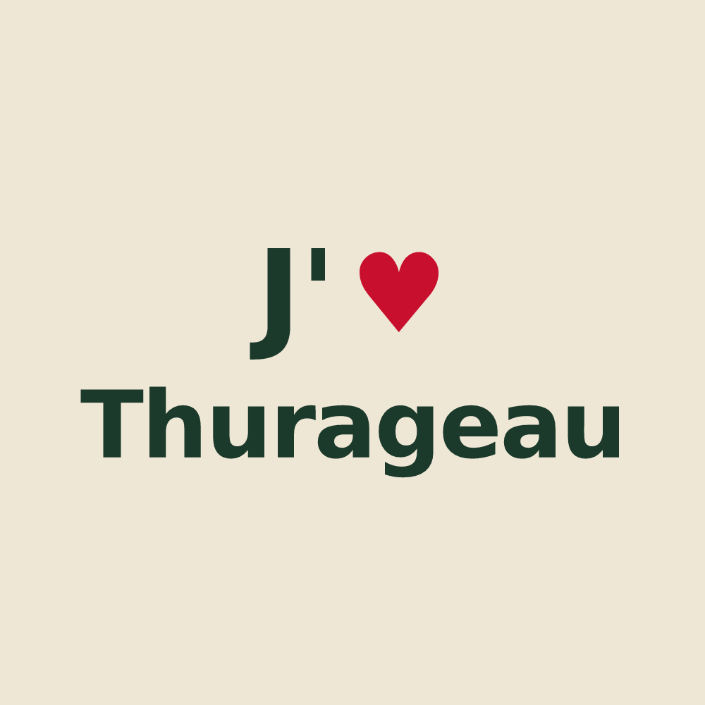 Tote bag personnalisé Thurageau — design J'aime Thurageau