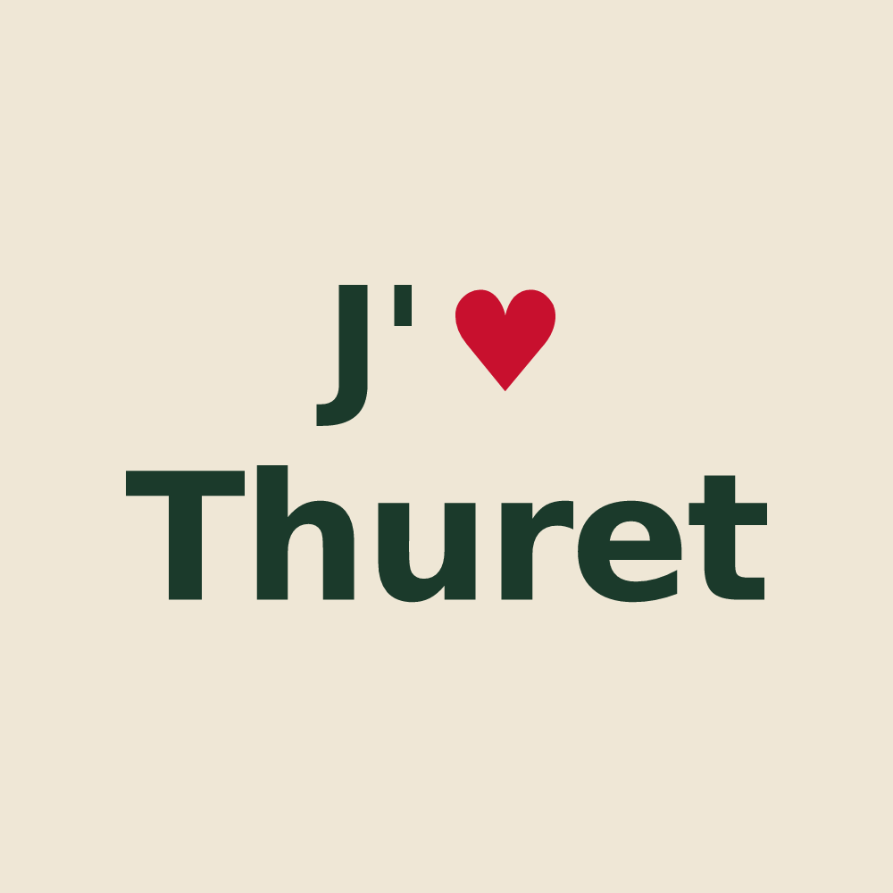 Tote bag personnalisé Thuret — design J'aime Thuret