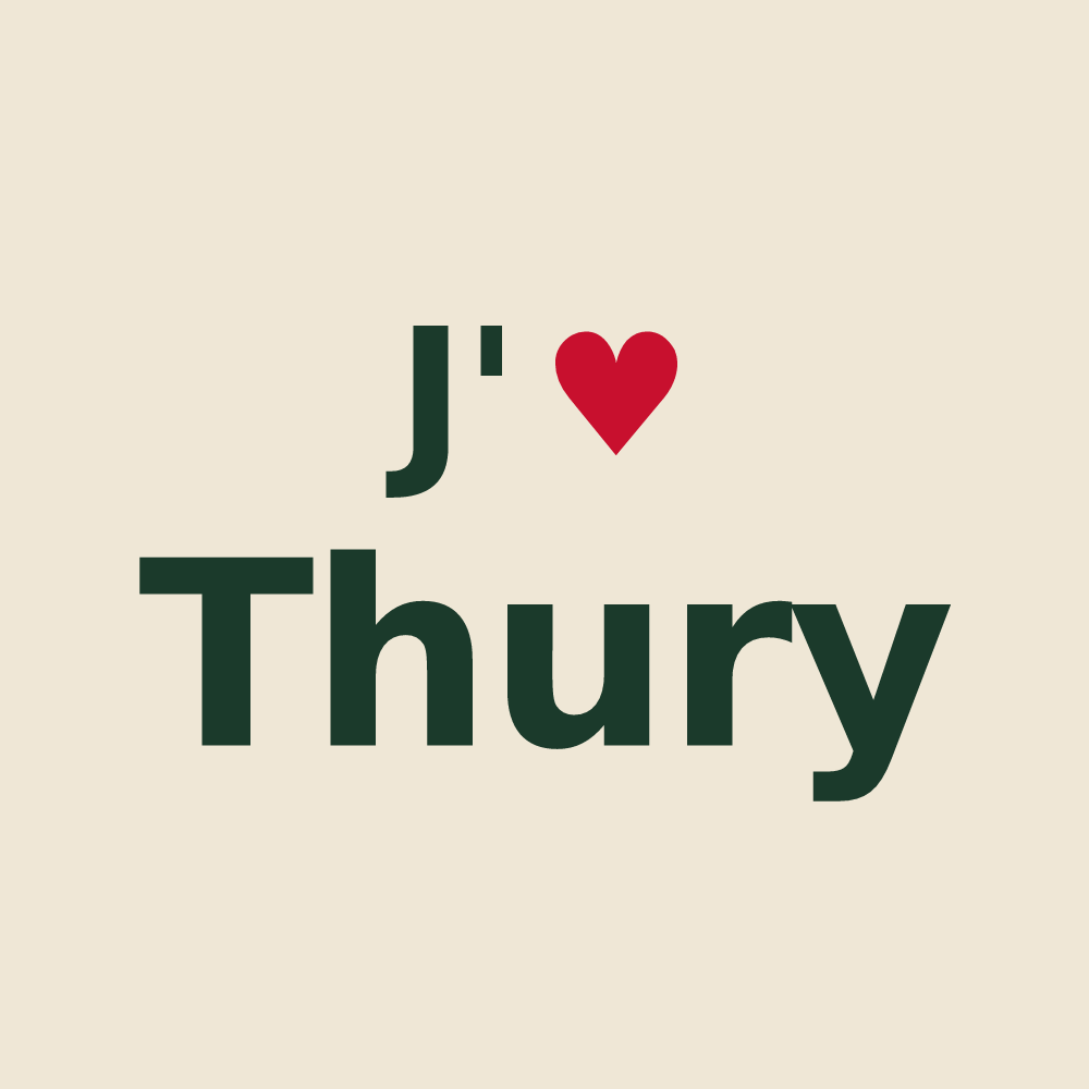 Tote bag personnalisé Thury — design J'aime Thury