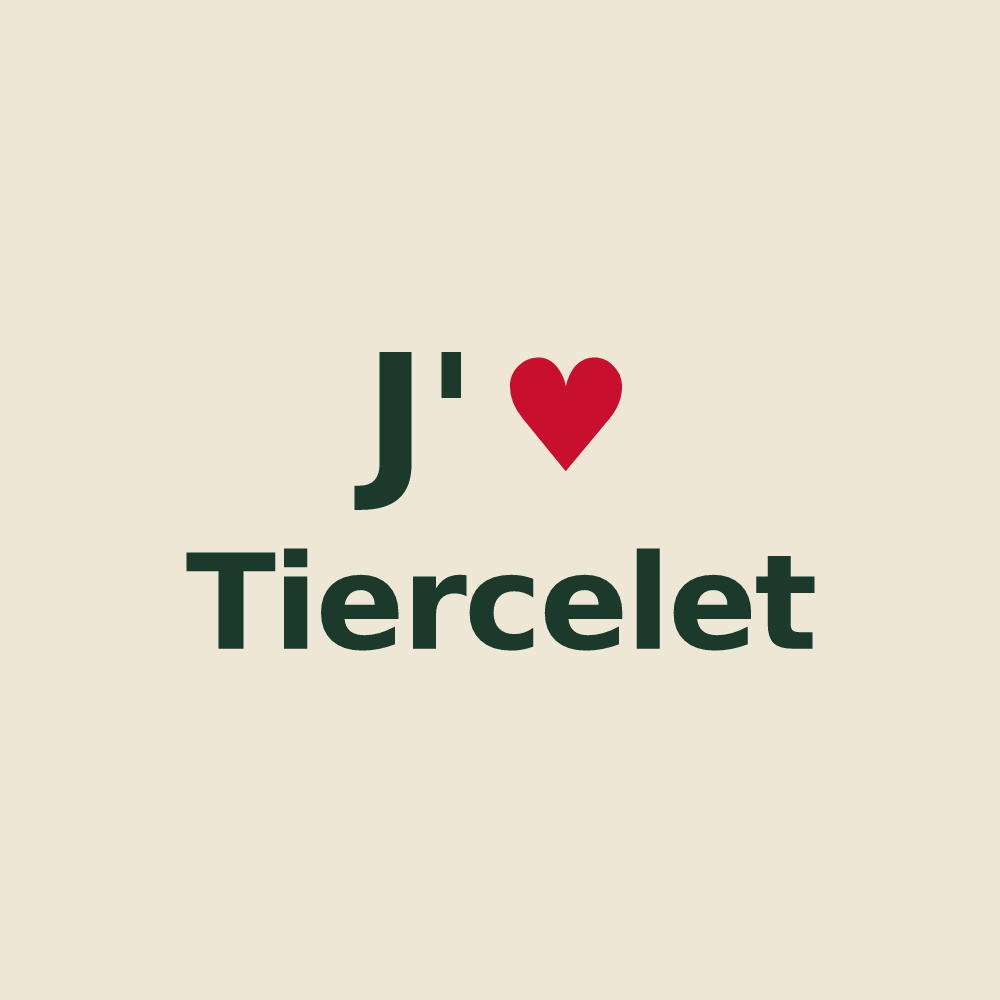 Tote bag personnalisé Tiercelet — design J'aime Tiercelet