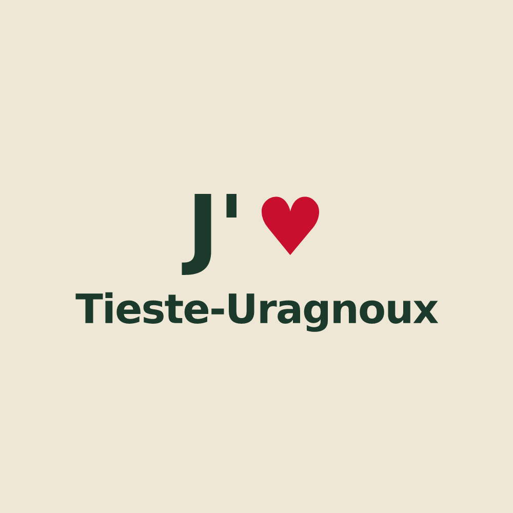 Tote bag personnalisé Tieste-Uragnoux — design J'aime Tieste-Uragnoux