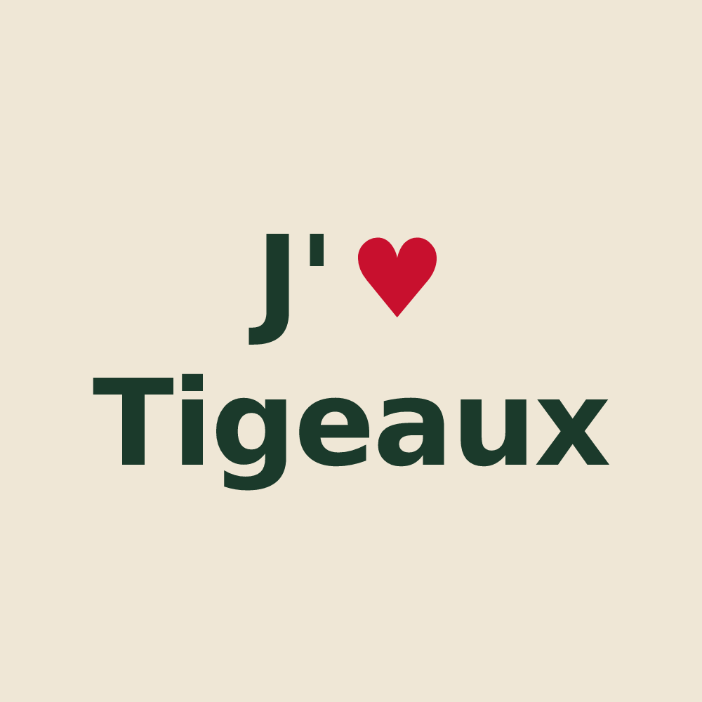 Tote bag personnalisé Tigeaux — design J'aime Tigeaux