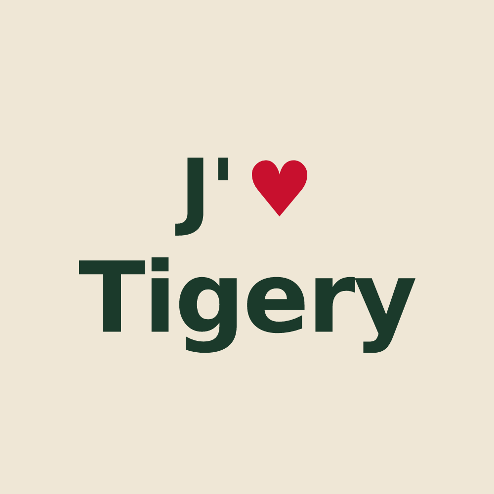 Tote bag personnalisé Tigery — design J'aime Tigery