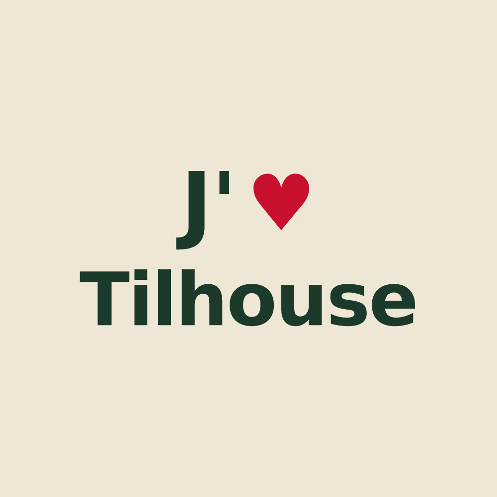 Tote bag personnalisé Tilhouse — design J'aime Tilhouse