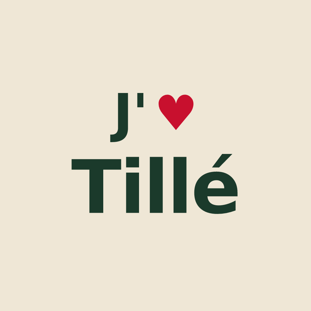 Tote bag personnalisé Tillé — design J'aime Tillé