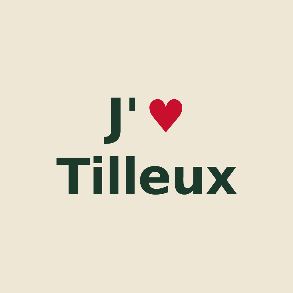 Tote bag personnalisé Tilleux — design J'aime Tilleux