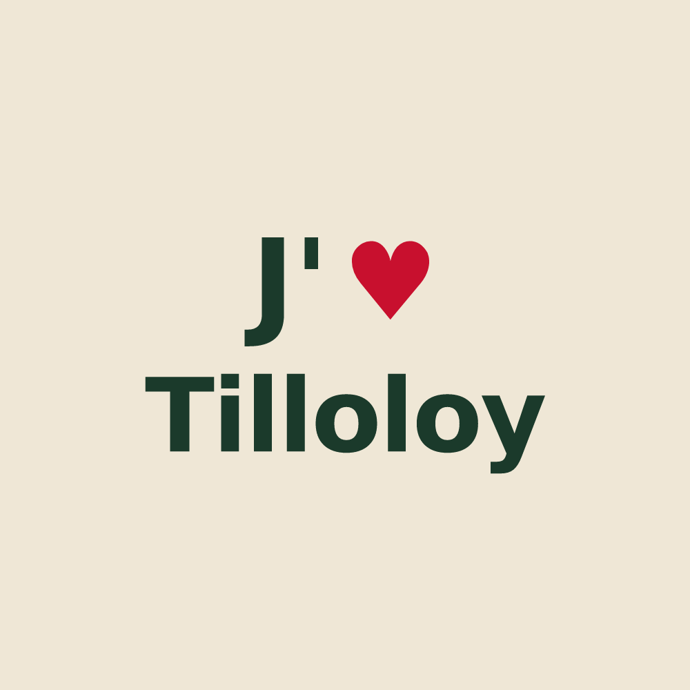 Tote bag personnalisé Tilloloy — design J'aime Tilloloy