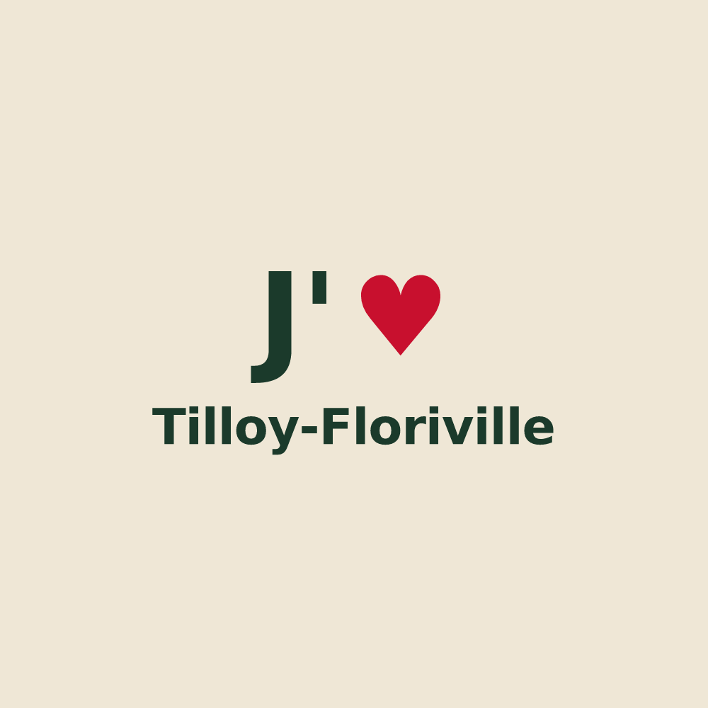 Tote bag personnalisé Tilloy-Floriville — design J'aime Tilloy-Floriville