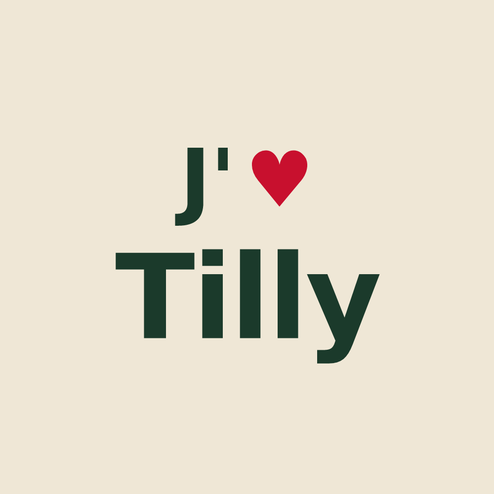 Tote bag personnalisé Tilly — design J'aime Tilly