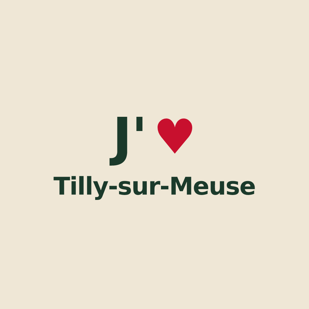 Tote bag personnalisé Tilly-sur-Meuse — design J'aime Tilly-sur-Meuse