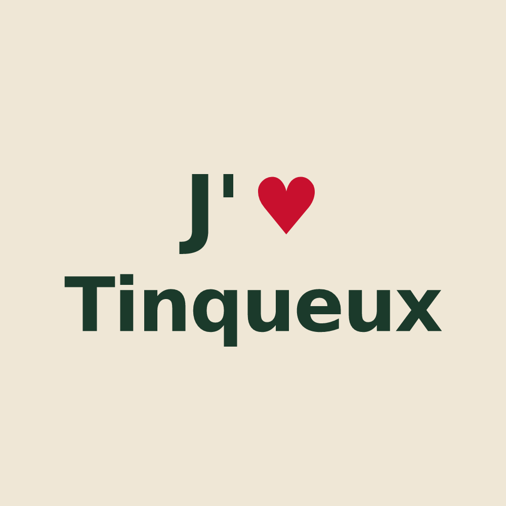 Tote bag personnalisé Tinqueux — design J'aime Tinqueux