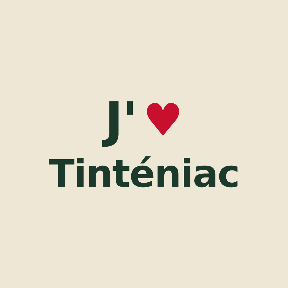 Tote bag personnalisé Tinténiac — design J'aime Tinténiac