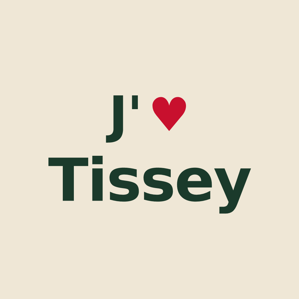 Tote bag personnalisé Tissey — design J'aime Tissey