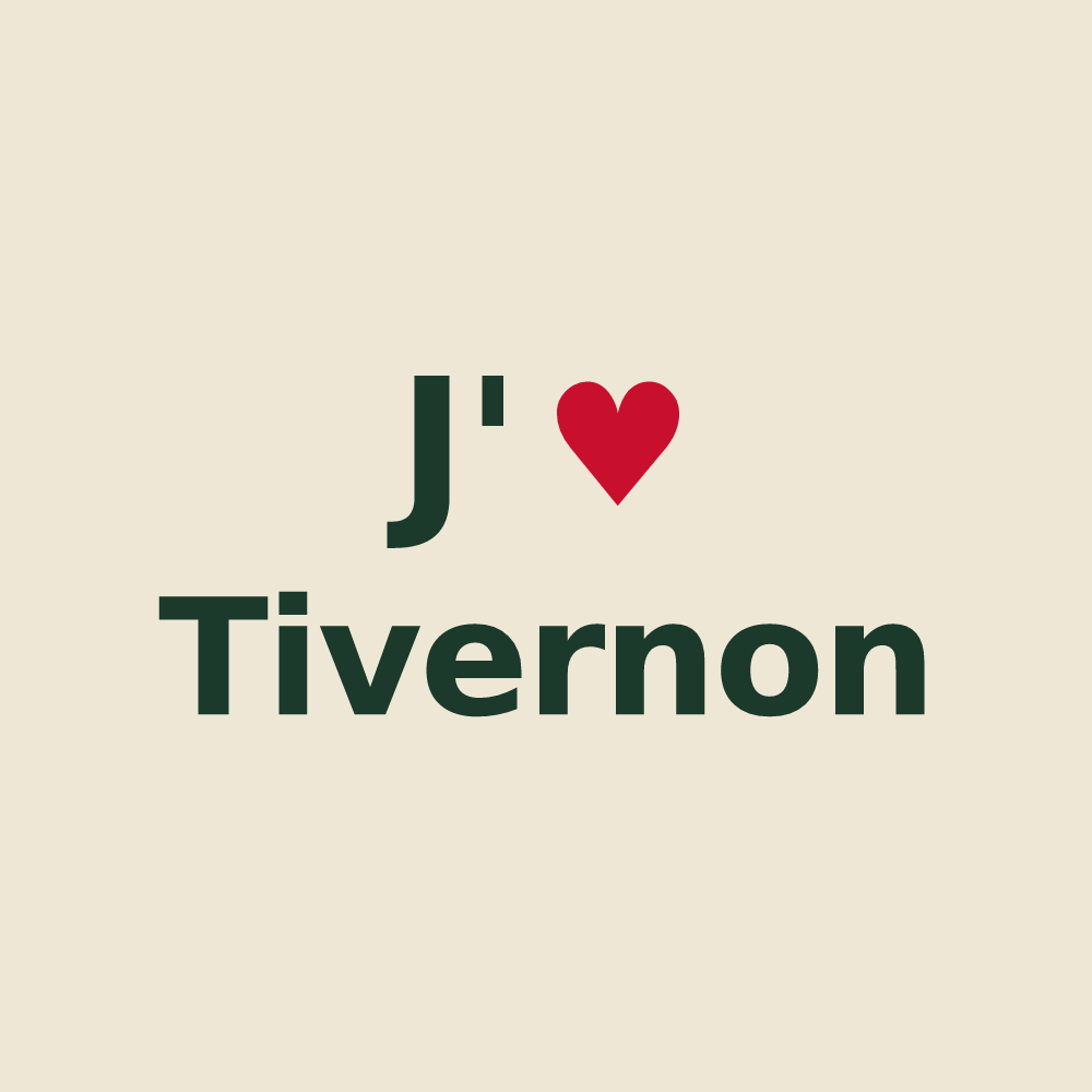Tote bag personnalisé Tivernon — design J'aime Tivernon