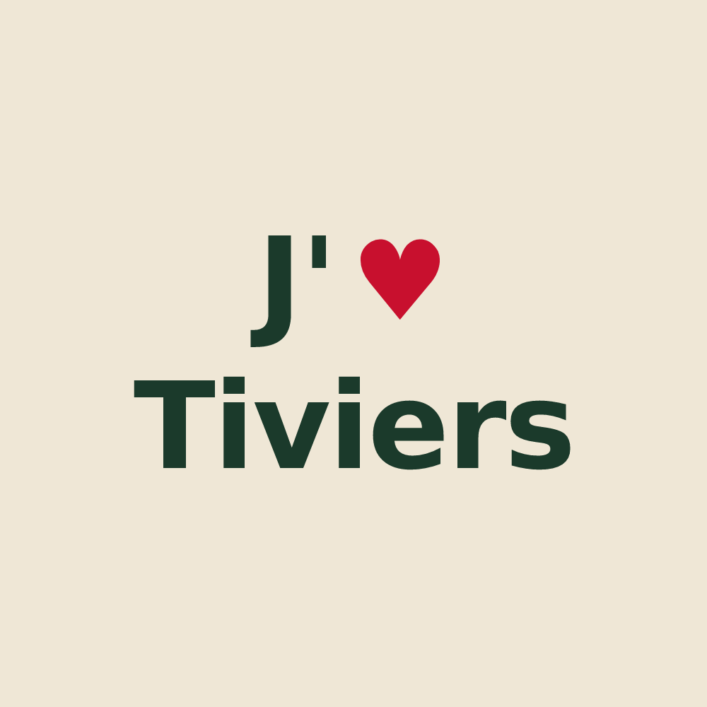 Tote bag personnalisé Tiviers — design J'aime Tiviers