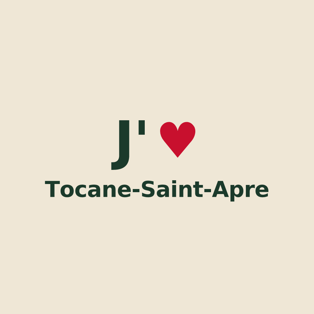 Tote bag personnalisé Tocane-Saint-Apre — design J'aime Tocane-Saint-Apre
