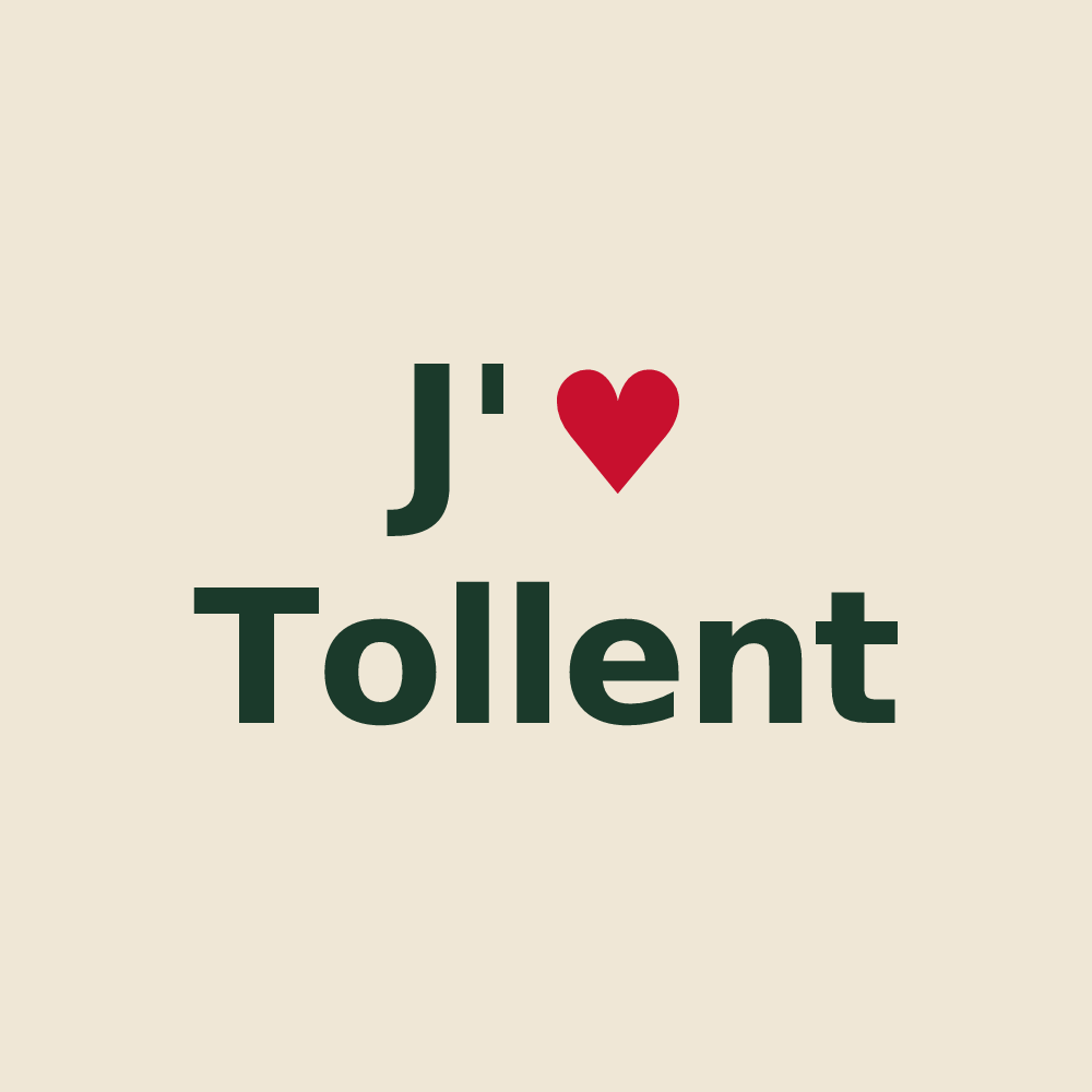 Tote bag personnalisé Tollent — design J'aime Tollent
